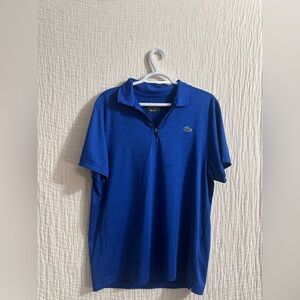 Lacoste Men's Blue Zip up Polo Shirt sz L
